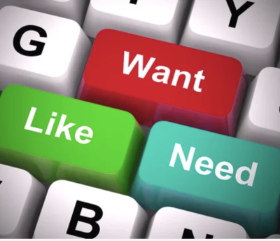 Wants vs. Need Photo